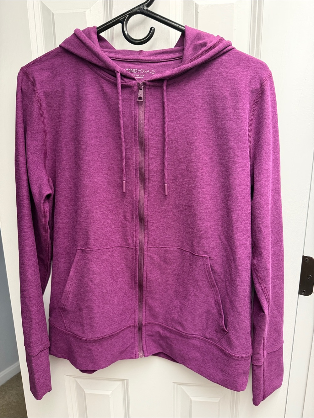 Beyond Yoga Berry Zip-Up Hoodie Jacket, Size Small, Like New